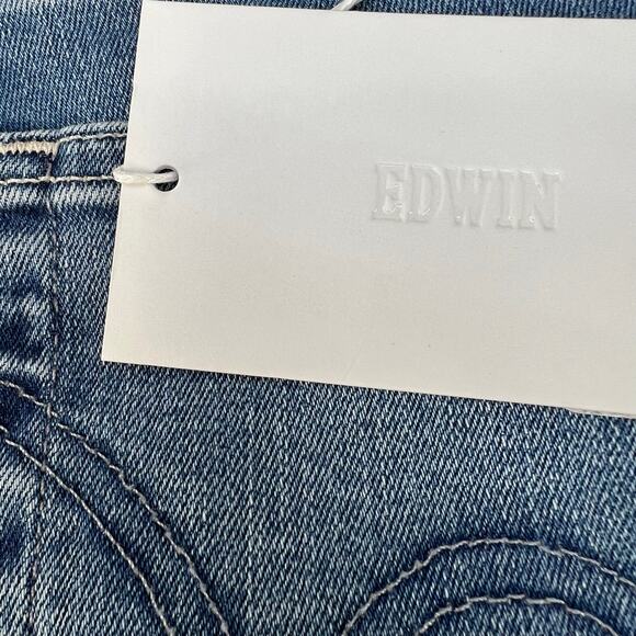 Edwin Jeans Women's 25 (2) Blue Bree Skinny Leg Raw Hem Preppy Normcore NWT - Picture 11 of 16